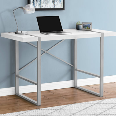 Computer Desk, Home Office, Laptop, 48"L, Work, Laminate, Grey Metal, Contemporary, Modern (Desk)