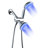 Ana Bath 4-Inch 5-Function Blue LED Multi Function Dual Shower Head with 5-Ft Hose-2083016772