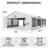 20 ft x 30 ft Outdoor Galvanized Steel Party Tent - Heavy Duty Removable Sidewall Wedding Tent-124540670