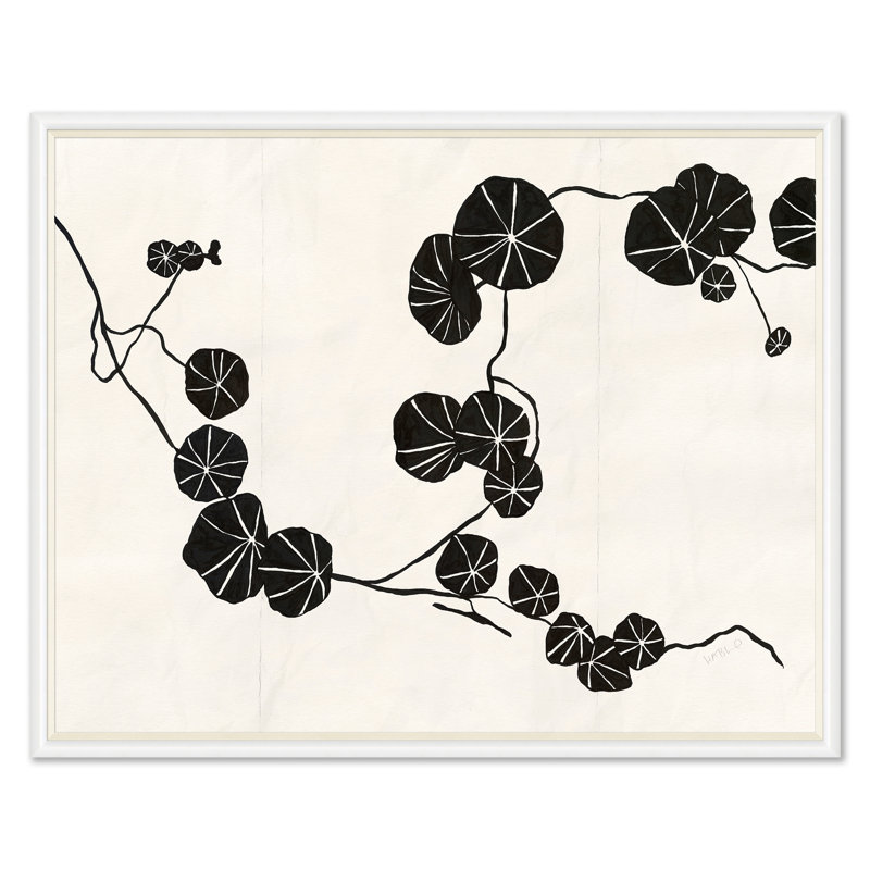 Nasturtium (var. 2) Print by Susan Hable, White Framed, 43" H x 54" W