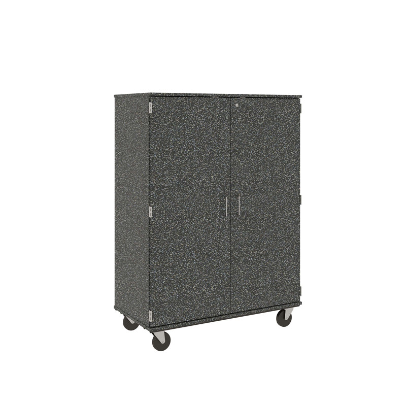 5 Compartment Classroom Cabinet with Casters, Graphite Nebula