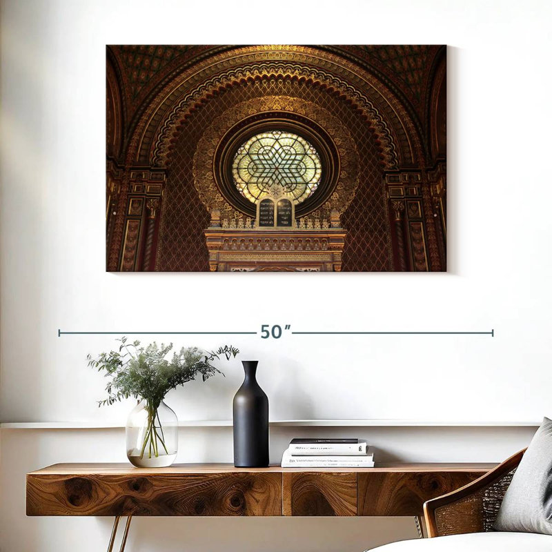 Intérieur de la synagogue espagnole Nicci, H 26 po x l 39 po