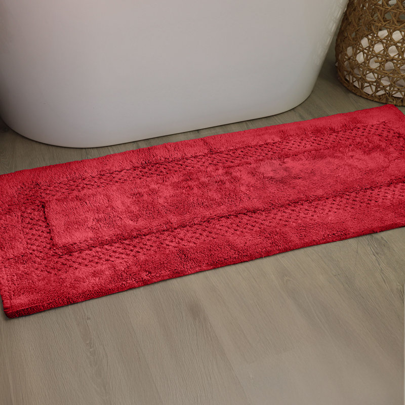 Tapis pour salle de bain Antigona, l 21 po x L 54 po, Rouge