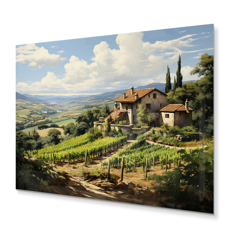 Vineyard Country Charm Serene - Impression sur métal, H 12 po x l 20 po x P 1 po