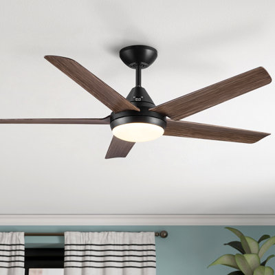 Modern Ceiling Fan with Light 48'' 5-Blade Ceiling Fan With Light Kit And Dimmable LED Light Kit