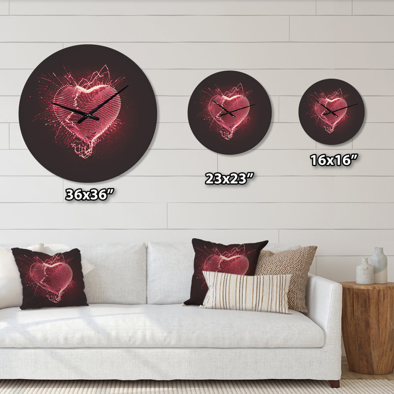 Horloge murale «Happy Valentine's Day», Petit