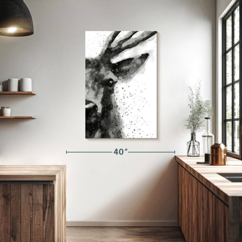 Brampt Deer At Attention, 39" H x 26" W