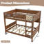 Lit superposé grand sur grand avec tablettes de rangement et plateau pratique-374152230