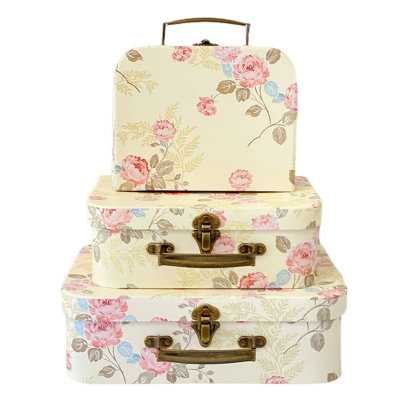 Decorative Box Set - 3 Storage Boxes with Lids