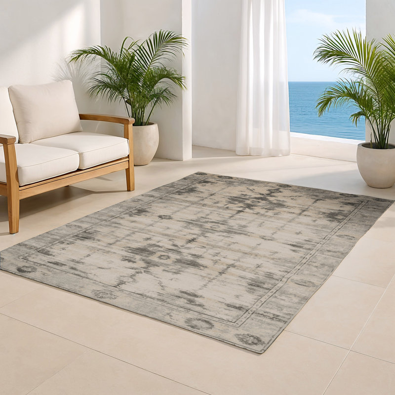 Tapis d'intérieur et d'extérieur surteint beige
