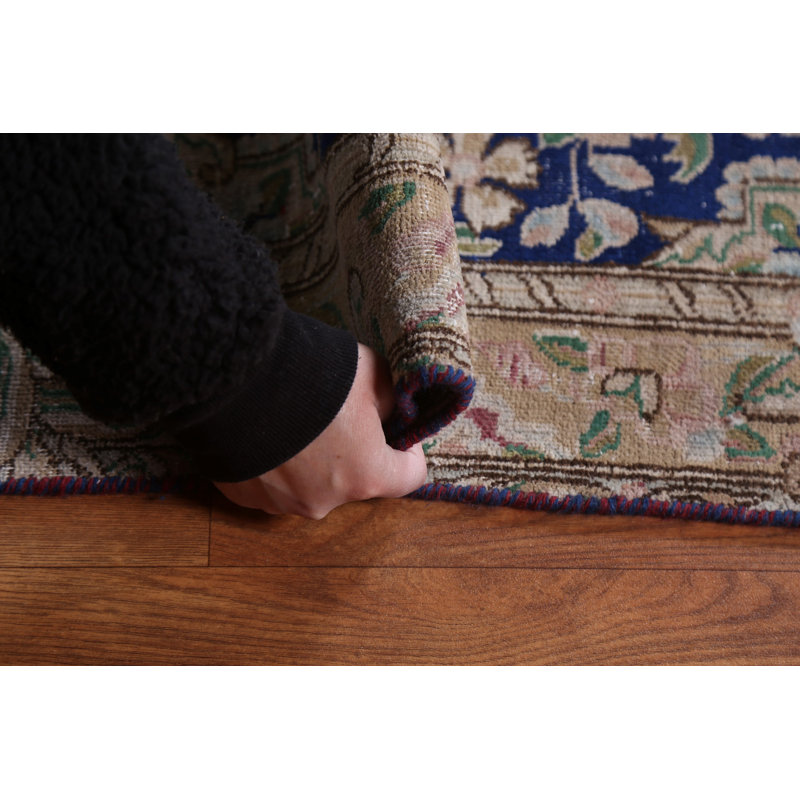 Tapis rouge en laine de conception unique 9 pi 5 po x 12 pi 8 po 1960 S Kardae