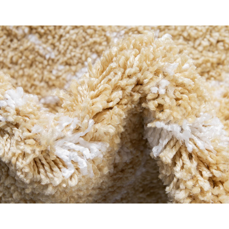 Paquette Geometric Shag Area Rug, Rectangle 152 x 244cm