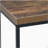 Weathered oak and black 1-tier TV stand