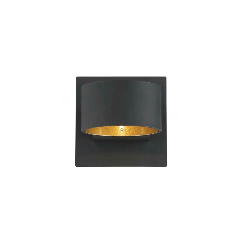Plafonnier encastré 1 lumière DEL Alamo, Noir
