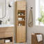 Meuble de salle de bain multifonctionnel de rangement de coin avec étagères ajustables