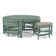 Raffles Rattan Cocktail Table with Benches
