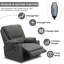 Fauteuil inclinable pivotant avec fonctions de massage et chauffantes, canapé simple-102477550