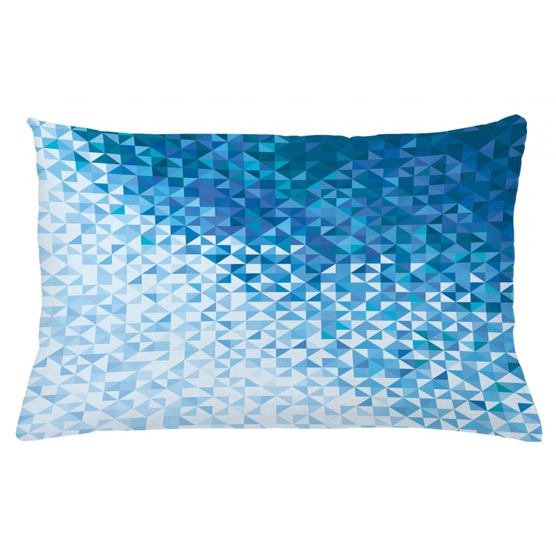 Housse de coussin lombaire géométrique intérieur/extérieur, 16 po x 26 po
