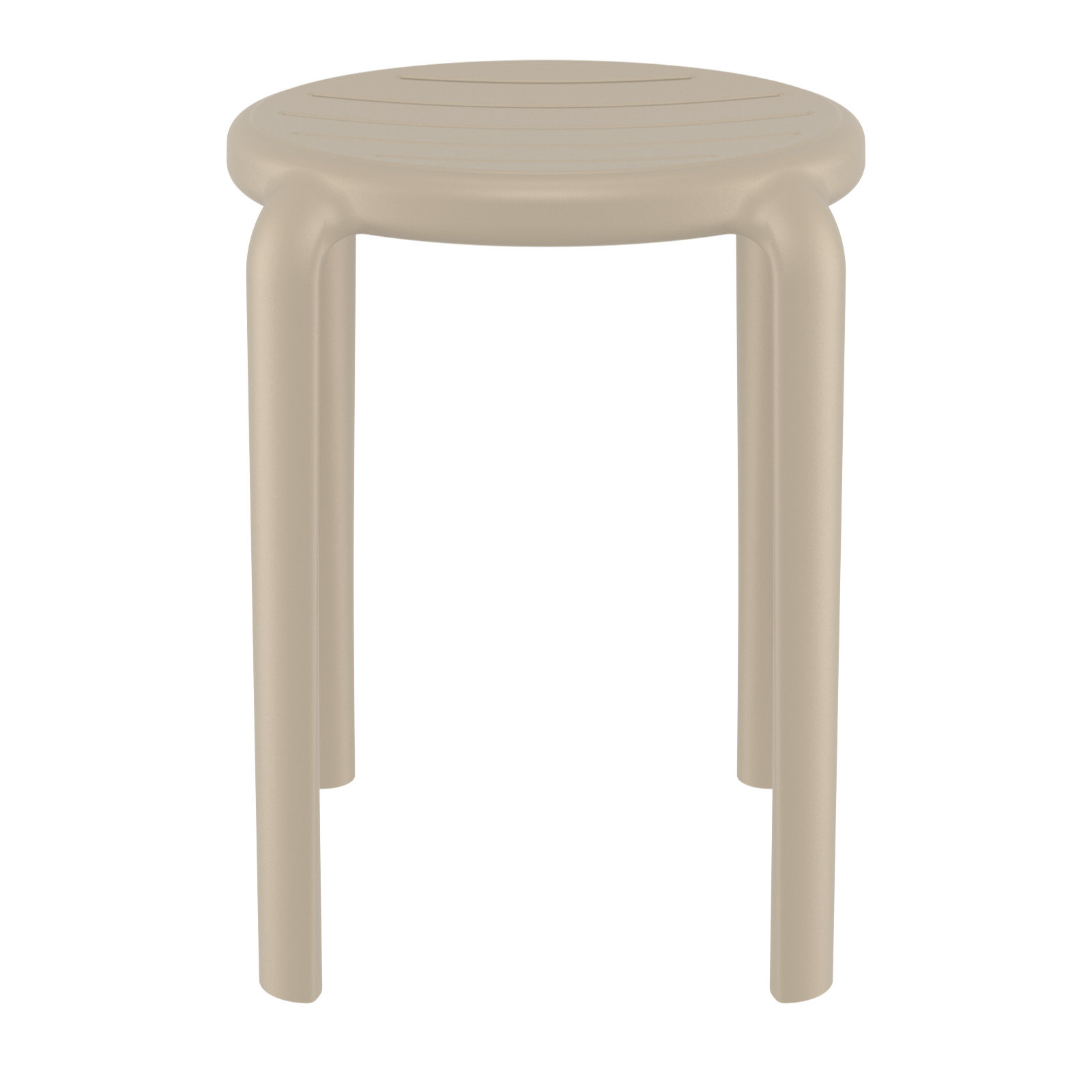 Aragons Stackable Patio Side Chair, Taupe