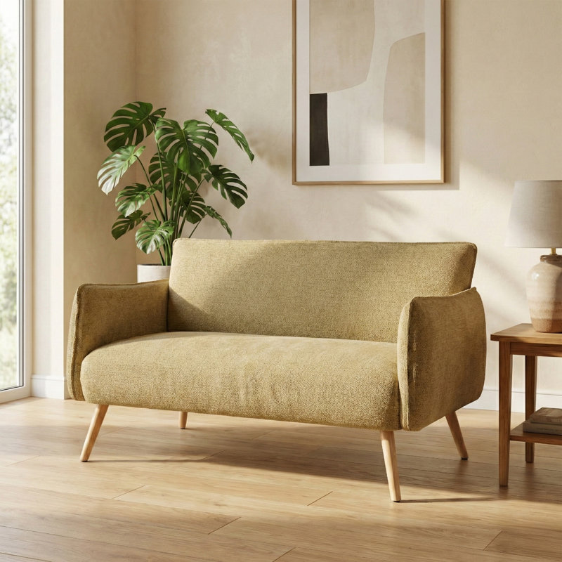 Piper Soft Touch Fabric 2 Seater Sofa, Olive Green