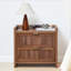 Table de chevet moderne à 2 tiroirs en bois avec station de charge et tablette de rangement-846155035