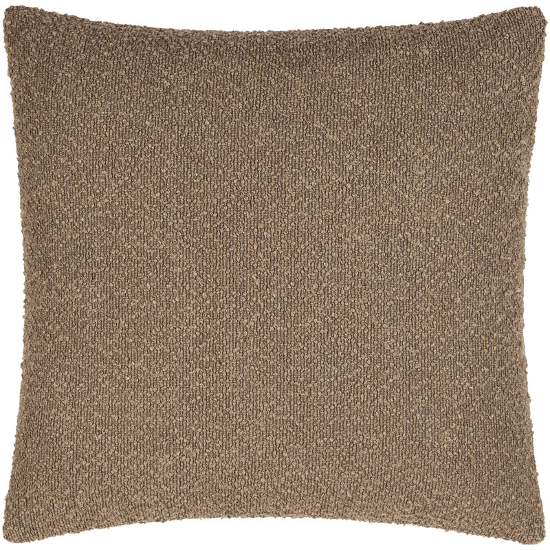 Olinda Pillow Cover, 20"H x 20"W, Pillow Cover Only - No Insert, Brown