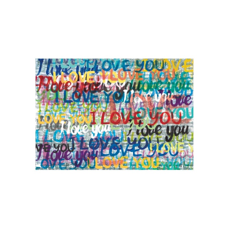 I Love You Print by Peyton Gray, 36" H x 51" W x 1.5" D, Outdoor