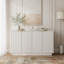 Buffet moderne avec rangement, grand buffet cannelé avec tablettes réglables Modern-130839889