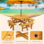 Table de salle à manger d'extérieur avec 4 bancs intégrés