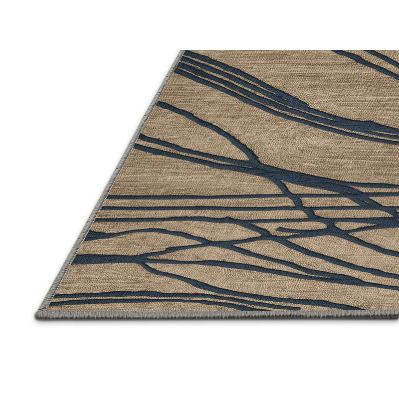 Machine Washable Space Gray Area Rug, Rectangle 8' x 10'