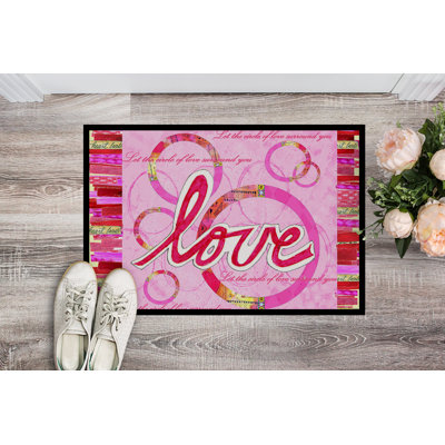 Bekah Non-Slip Valentine's Day Outdoor Doormat