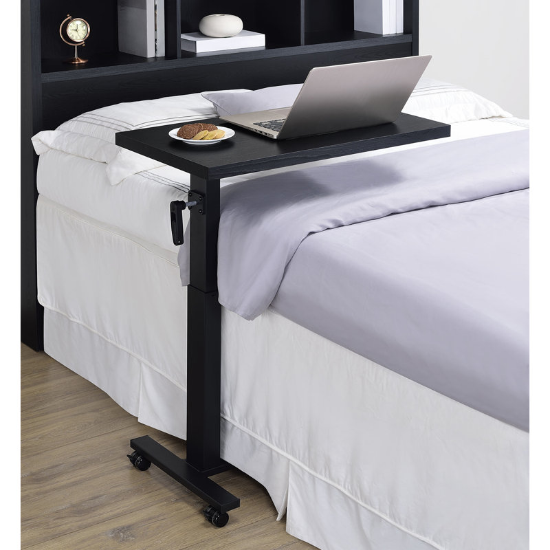 Carnahan Height Adjustable Mobile Bedroom C-Table , Black