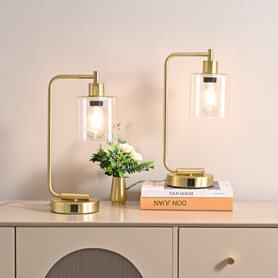 Touch Control Table Lamp Set With USB