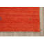 Tapis orange en laine noué à la main de conception unique 3 pi 9 po x 5 pi 9 po New Age
