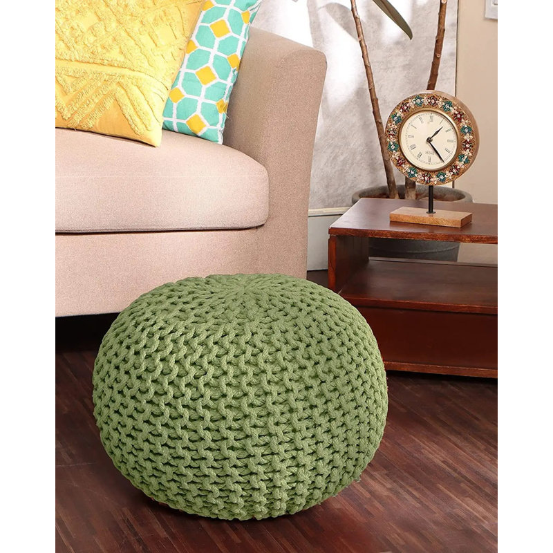 Repose-pieds Kandlakunta Dakota Fields, Vert 100% coton