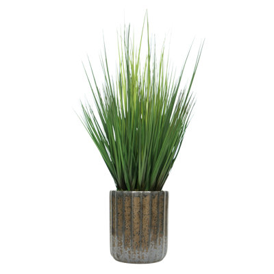 Herbe en céramique nervurée noire 30 po