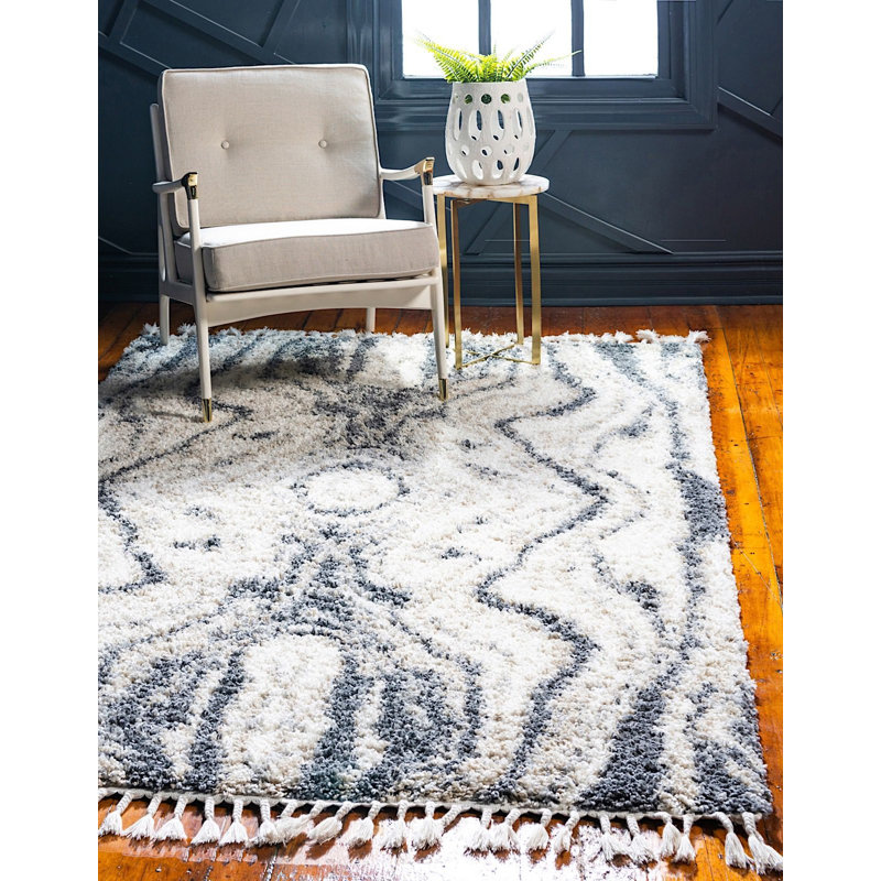 Mitzy Ikat Indoor Rug, Rectangle 5'1" x 8'