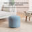 Sfera 17" Blue Upholstered Pouf Ottoman-1548333067