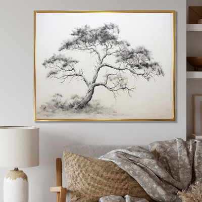 Minimalisme, pin blanc, rêve III sur toile
