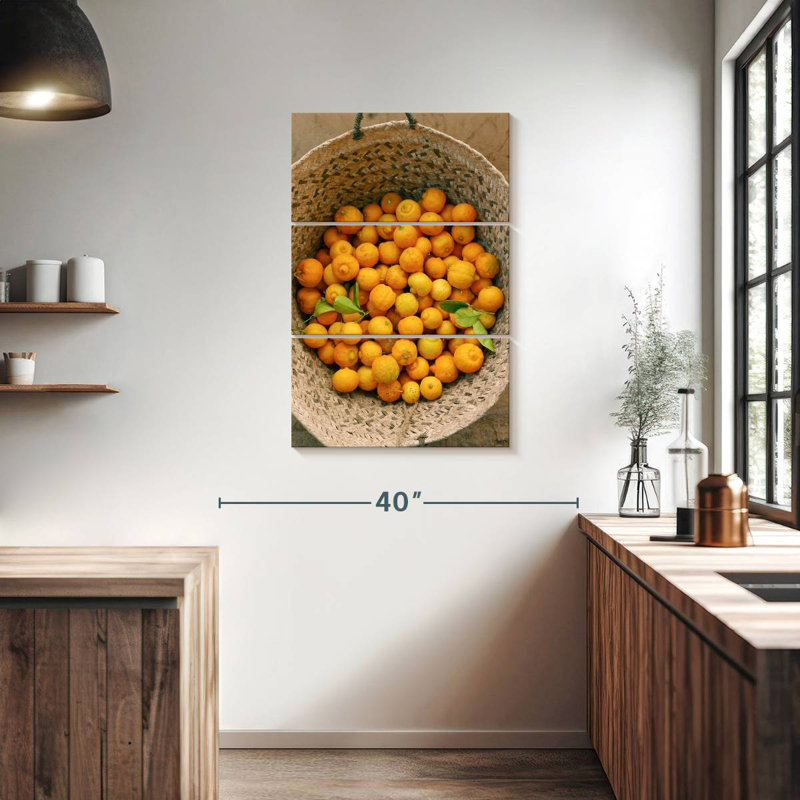 Panier de citrons frais, H 38 po x l 24 po