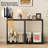 Narrow Side Table with Storage Basket, Space-Saving End Table with Metal Frame, Rustic Black Accent Table for Small Spaces