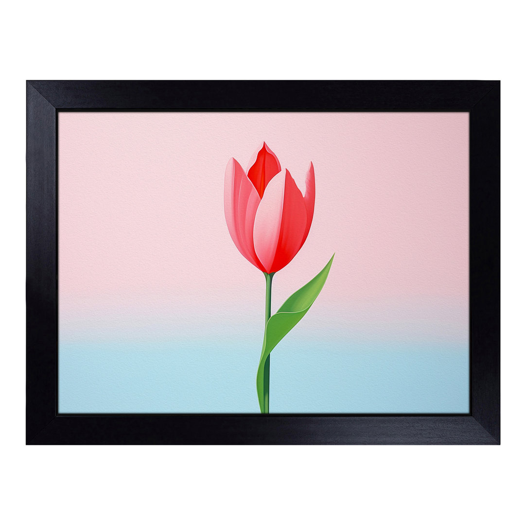 Tulip Flower Minimalism No.2  Lap Tray with Cushion