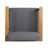 Mid-Century Acacia Wood Outdoor Lounge Chair with Cushions, Weather-Resistant, Grey