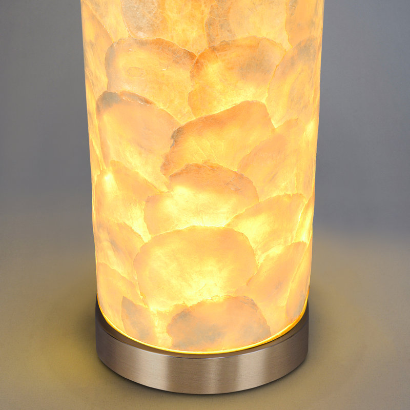 Lampe de table 27 po en nacre avec veilleuse, 4 directions