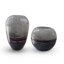 Ensemble de 2 vases de table en verre soufflé à la main, dégradé ombré, rond et oblong, brun chocolat
