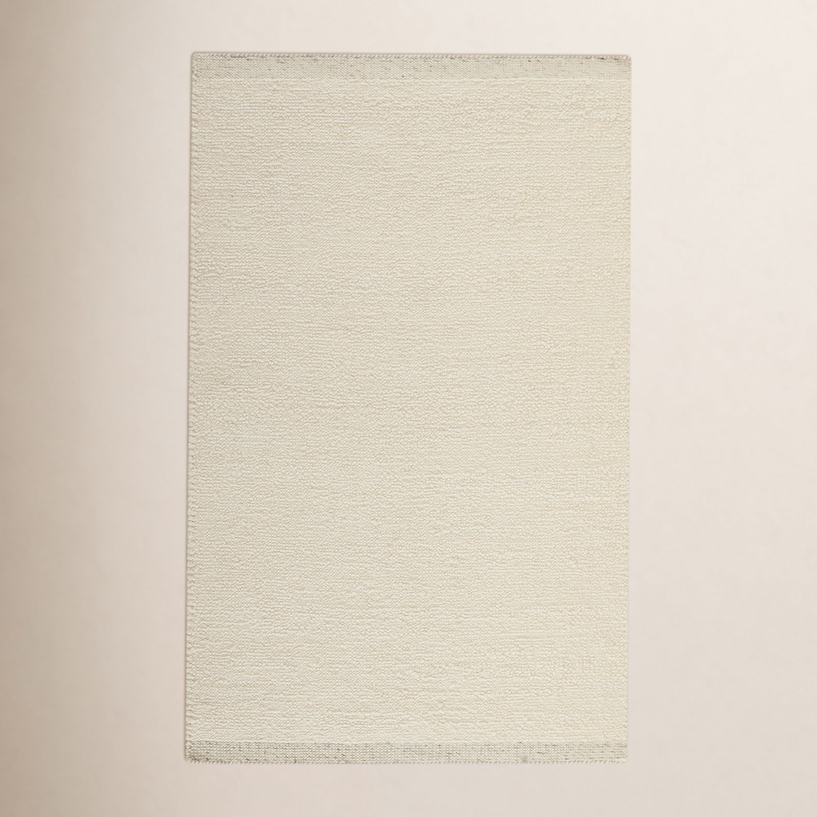 Ada Cream Hand-Woven Wool Rug, Rectangle 8' x 10'