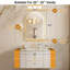 Miroir de salle de bain 20 po x 30 po à DEL, miroir de salle de bain anti-buée avec fonction d'éclairage réglable et fonction mémoire-1090483070-1090483069