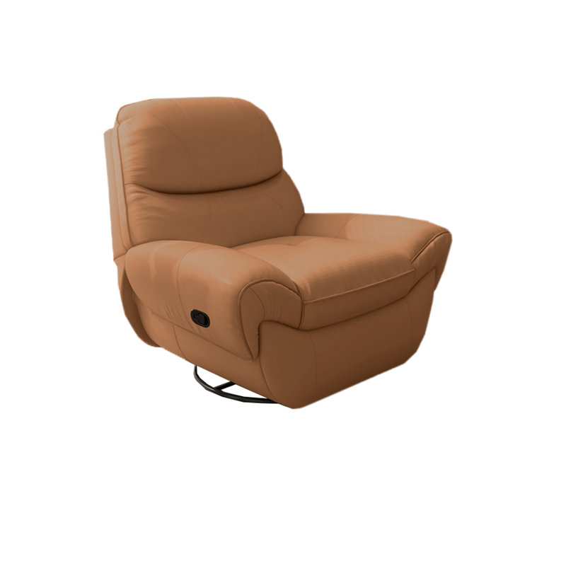 Nerita Faux Leather Recliner, Brown Faux Leather