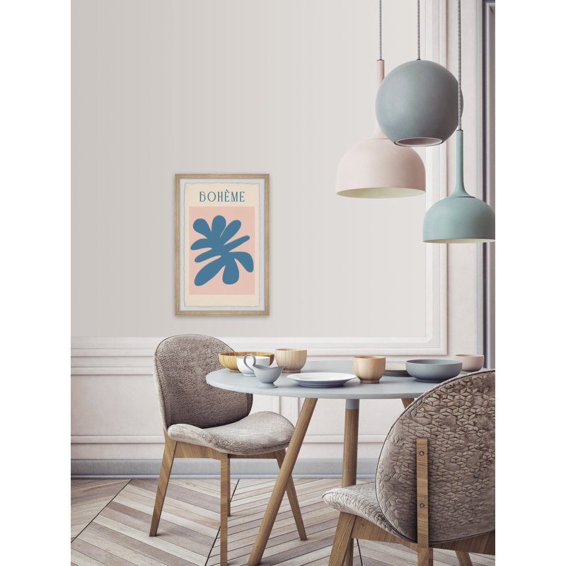 The Blue Leaf by Marmont Hill - Single Picture Frame Print, 45cm H x 38cm W x 3.81cm D