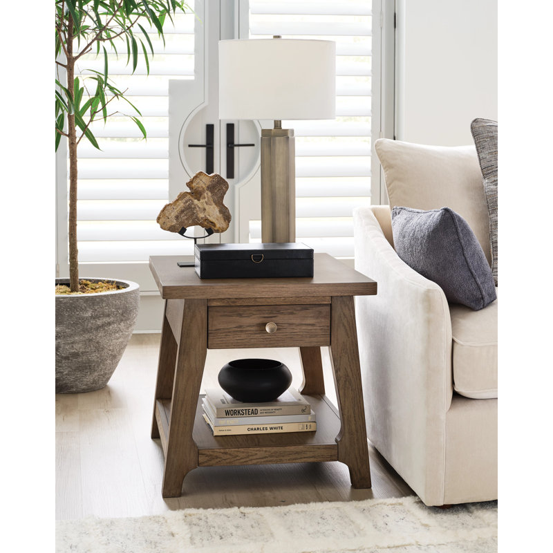 RECTANGULAR DRAWER END TABLE